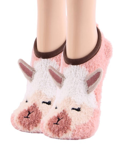 Llama B OK Cozy Warm Women Plush Mary Jane Sock Slipper