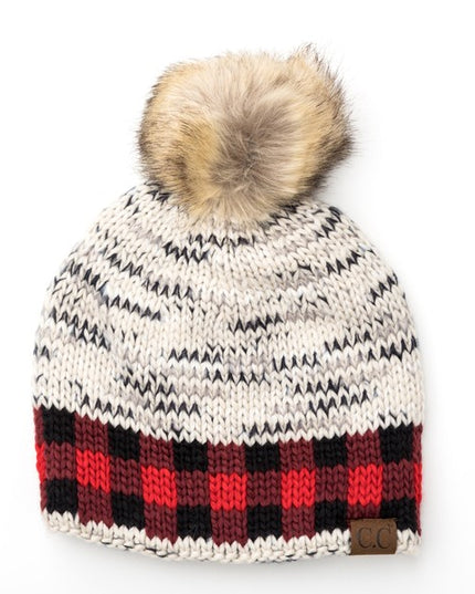 Cozy Warm Comfy CC Buffalo Pom Beanie Hat