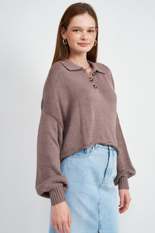 Trendy Chic Fashion Cropped Knit Top Sweater