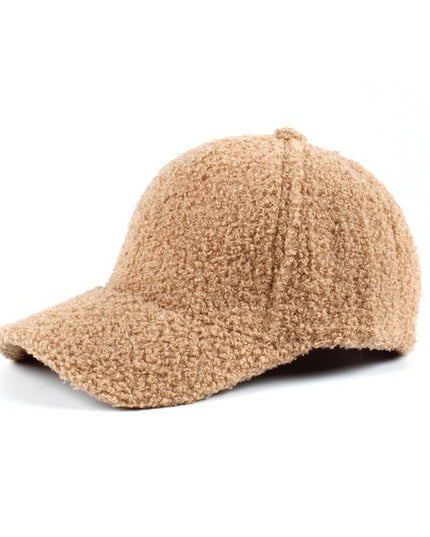 Cozy Sherpa Teddy Bear Knit Hat Ball Cap