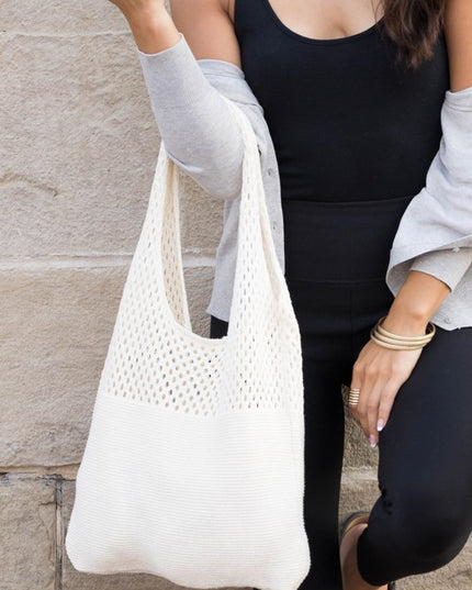 Simple Everyday Soft Knit Hobo Bag