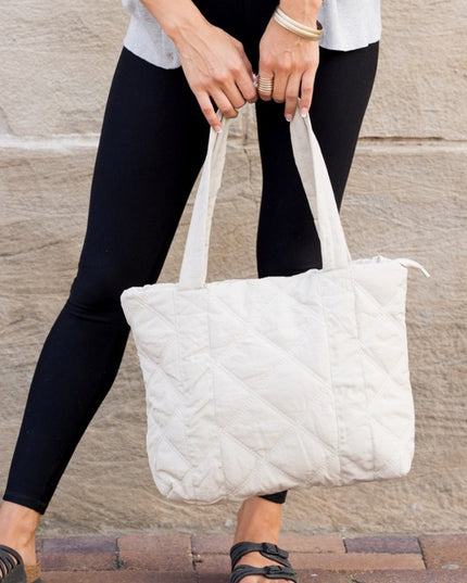 Simple Casual Fashion Puffed Quilted Tote Bag