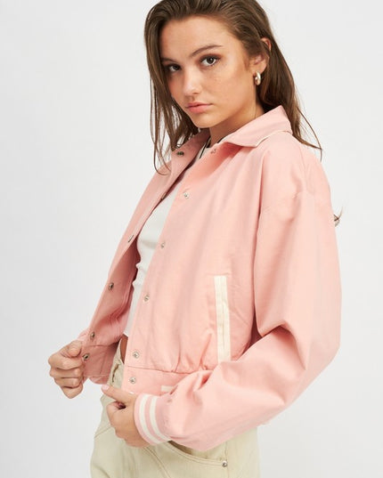 Classic Causal Stylish Fashion Outwear Collared Bomber Jacket