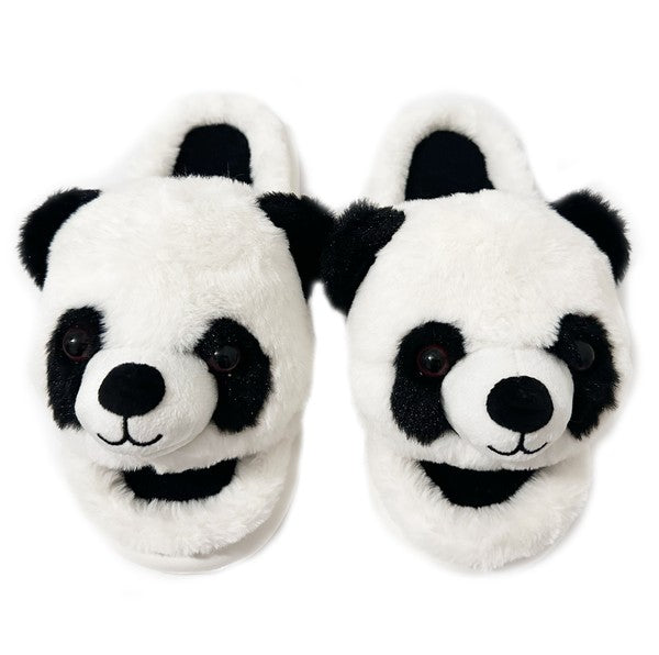Panda Smiles Slides Cozy Animal House Home Women Non-Skid Slippers
