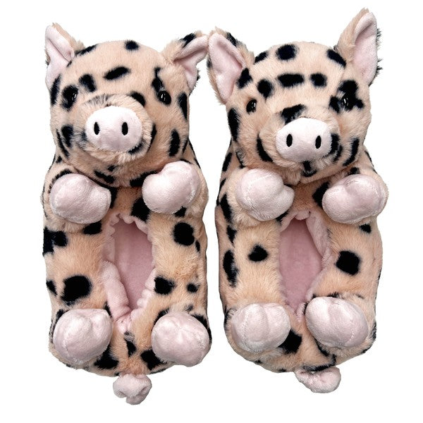 Pig Belly Hugs Cozy Animal House Home Women Non-Skid Slippers