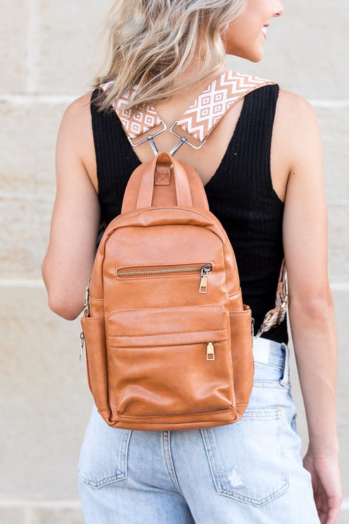 Versatile Leather Fashion Convertible Backpack Sling Bag