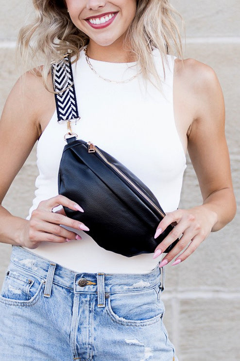 Stylish Unique Removable Fringe Fashion Leather Crossbody Sling Bag - Accessoriesforever