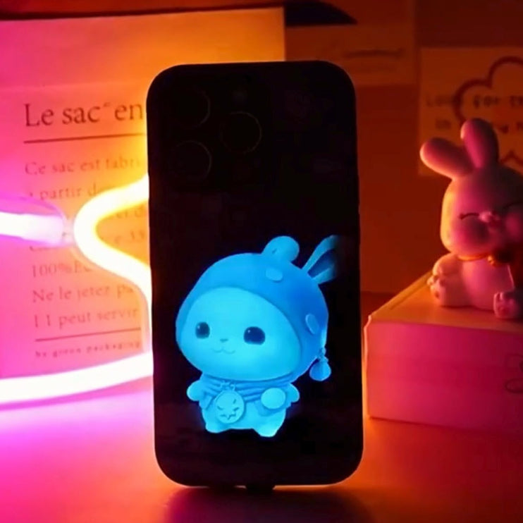 Cute Bunny LED Light Glowing Phone Case Cover for iPhone 15 14 13 12 11 X Xs Xr Mini Pro Max Plus