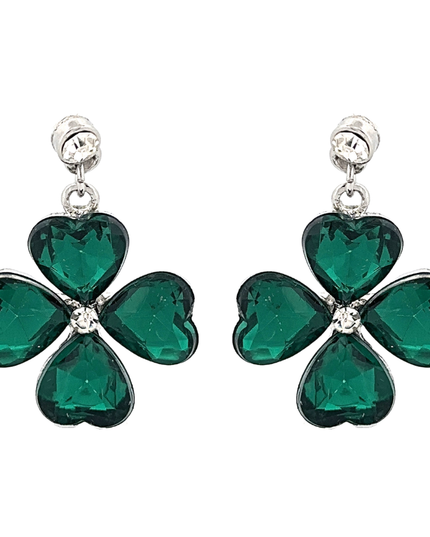 St. Patrick's Lucky Clover Charm Dangle Fashion Earring