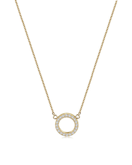 Classic Sleek Open Circle Pendant Necklace