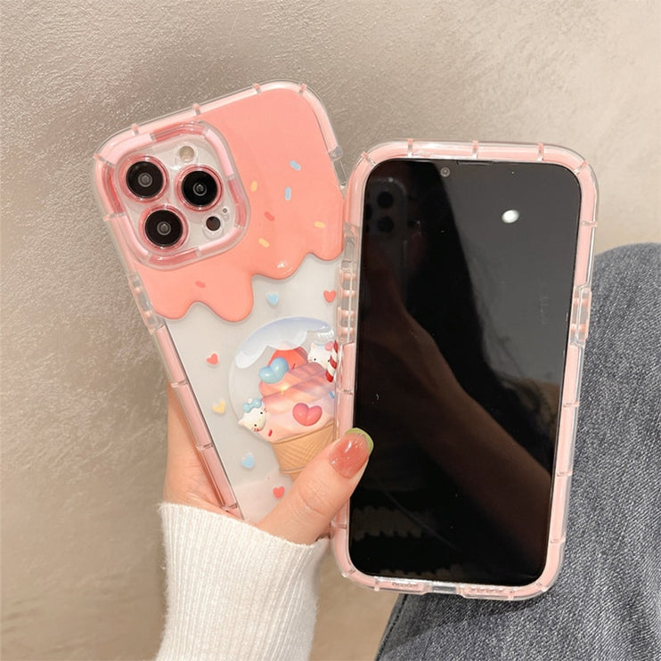 Super Cute Yummy Ice Cream Design Soft iPhone Protective Phone Case Cover