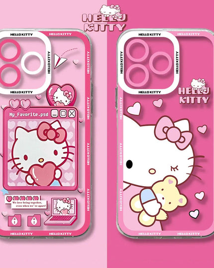 Adorable Cute Hello Kitty Phone Case Cover for iPhone 15 14 13 Pro Max Plus