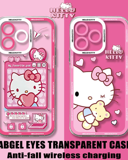 Adorable Cute Hello Kitty Phone Case Cover for iPhone 15 14 13 Pro Max Plus