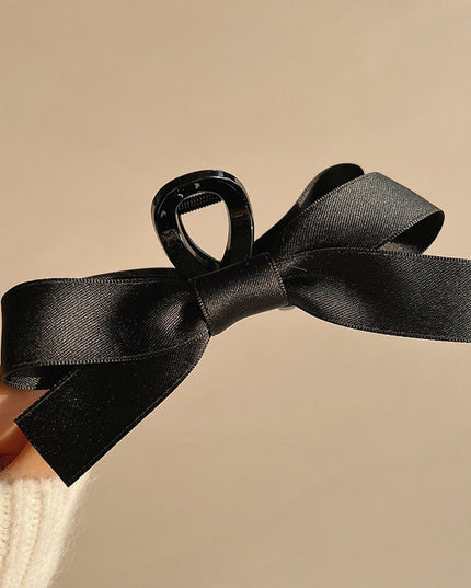 Beautiful Classic Black Ribbon Bowknot Large Fashion Hair Jewelry Clip Claw
