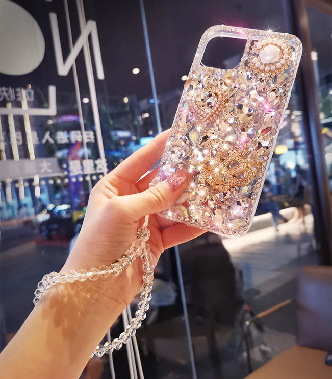 Sparkling Crystal Luxury Crown Design Phone Case Cover for iPhone Samsung