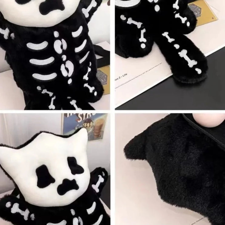 Fun Skull Skeleton Anime Cute Plush Bag Backpack