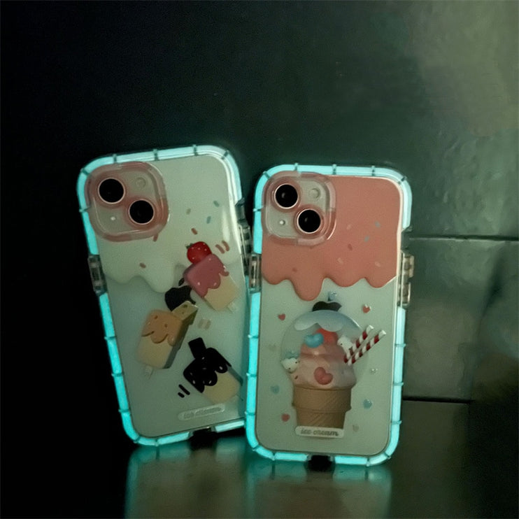 Super Cute Yummy Ice Cream Design Soft iPhone Protective Phone Case Cover