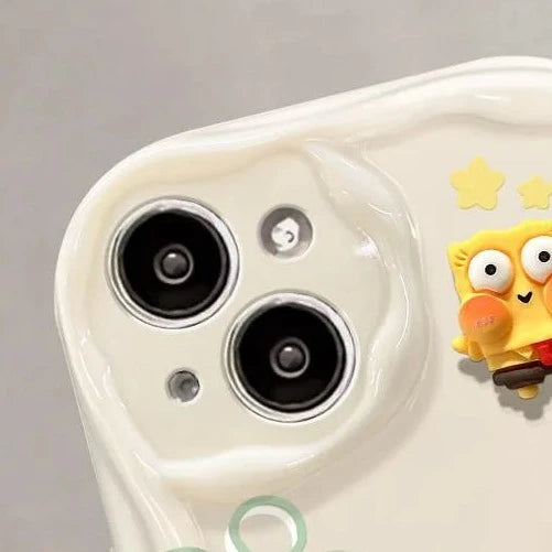 Cute Fun SpongeBob Charms Phone Case Cover For Samsung Galaxy S24 S20 FE S21 S22 Plus S23 Ultra