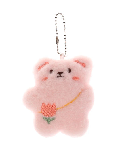Cute Soft Cotton Bear Mini Plush Pendant Charm Keychain