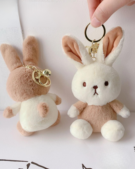 Adorable Soft Cuddly Mini Animal Plush Bear Bunny Puppy Plush Pendant Keychain