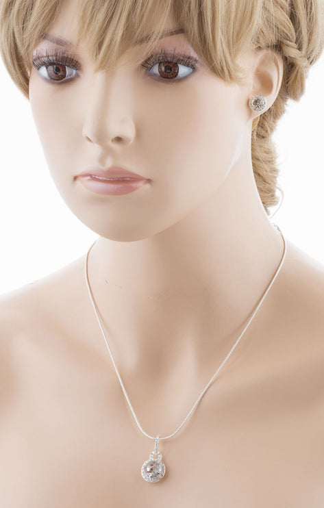 Bridal Wedding Jewelry Set Crystal Rhinestones Simple Soft Linear Drop Necklace