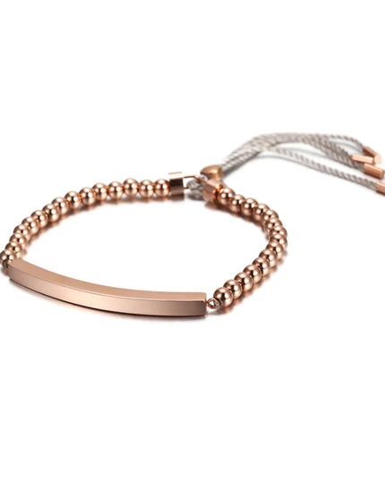 Sleek Beautiful Friendship Curved Linear Bracelet