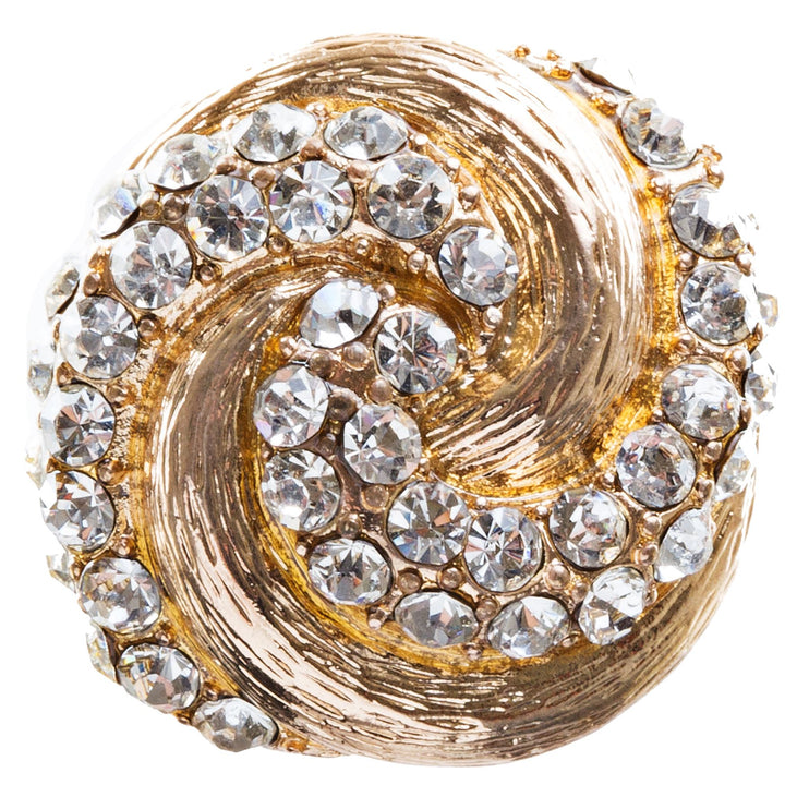 Bridal Wedding Jewelry Crystal Rhinestone Beautiful Spiral Pattern Stretch Ring