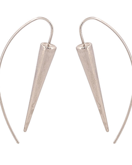 Modern Unique Elongated Cone Drop Ear Wire Fashion Earrings
