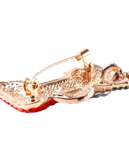 Christmas Jewelry Crystal Rhinestone Gift Socks Charm Brooch Pin BH233 Multi