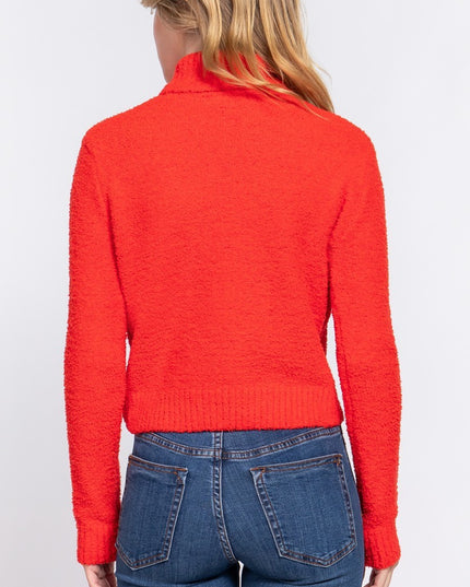 Cozy Solid Soft Turtleneck Fashion Top Sweater