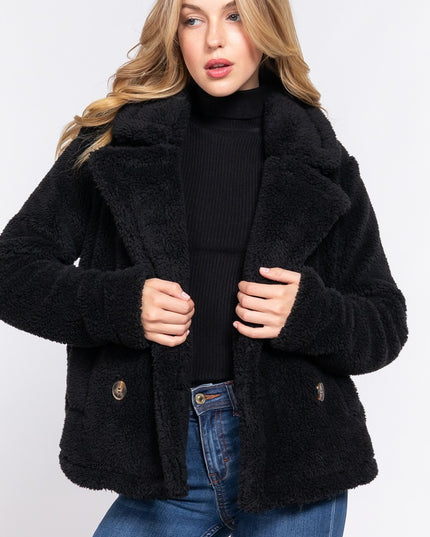 Cozy Soft Stylish Faux Fur Sherpa Fashion Outwear Jacket