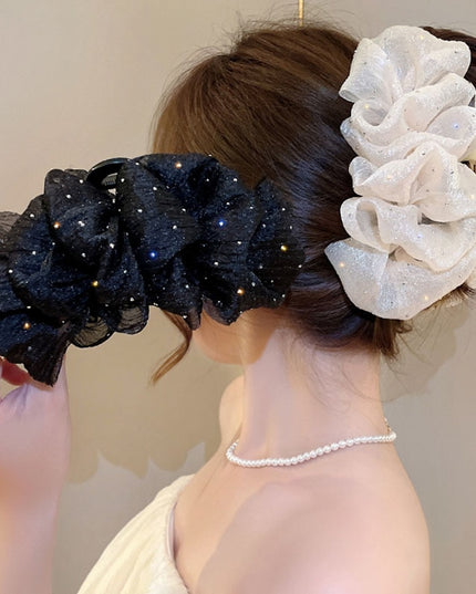 Sweet Beautiful Mesh Tulle Bow Design Hair Clip Claw