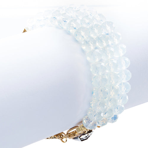 Modern Fashion Captivating Bright Color Design Statement Bracelet B485 White
