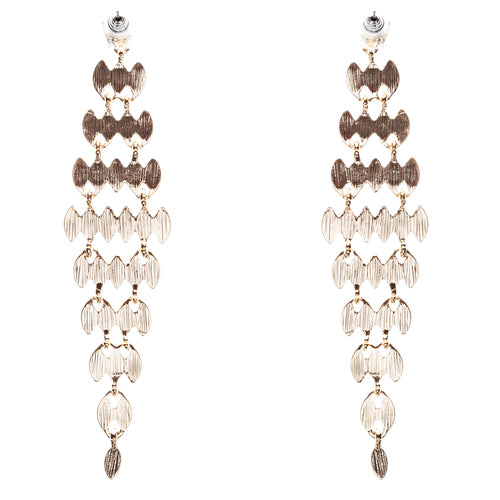 Bridal Wedding Jewelry Crystal Rhinestone Stylish Dangle Earrings E806 Gold