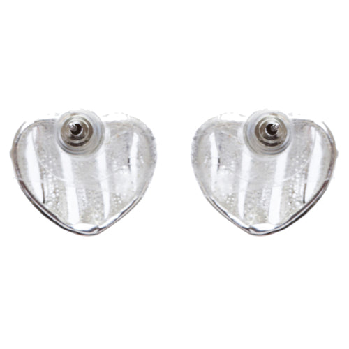 Valentines Jewelry Bridal Wedding Crystal Rhinestone Heart Earrings E964 Silver - Accessoriesforever