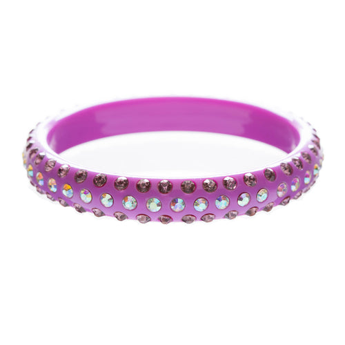 Beautiful Dazzle Crystal Rhinestone Simple Stylish Fashion Bangle Bracelet Pink