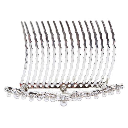 Bridal Wedding Jewelry Crystal Rhinestone Elegant Mid Size Crown Hair Tiara Comb