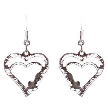 Valentines Jewelry Beautiful Crystal Rhinestone Hearts Earrings E907 Red