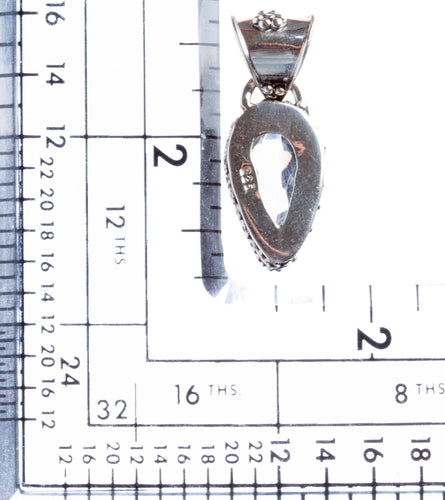 925 Sterling Silver Natural Gemstones Quartz Pendant FJSVP2102