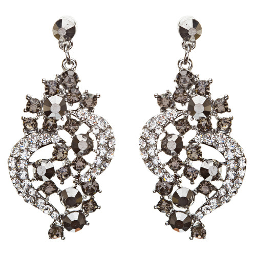Bridal Wedding Jewelry Crystal Rhinestone Complex Design Necklace Set J539 Black