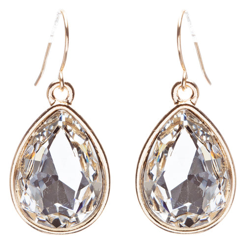 Bridal Wedding Jewelry Crystal Rhinestone Stately Design Necklace Set J588 Gold