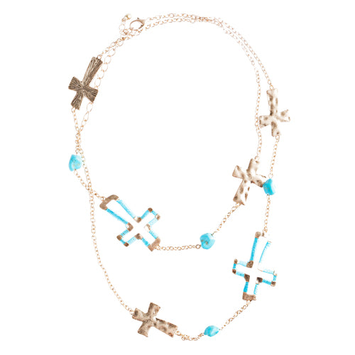 Cross Jewelry Simple Yet Fascinating Spiritual Charm Necklace Set JN223 TQ