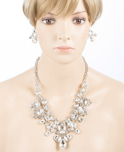 Bridal Wedding Jewelry Crystal Rhinestone Exquisite Multi Strand Necklace JS514S