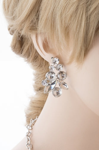 Bridal Wedding Jewelry Crystal Rhinestone Beautiful Embroidered Necklace J513SV