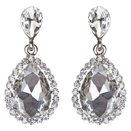 Bridal Wedding Jewelry Set Crystal Rhinestone Gorgeous Bib Design Necklace J584