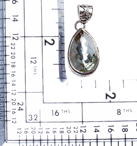 925 Sterling Silver Natural Gemstones Quartz Pendant FJSVP2072