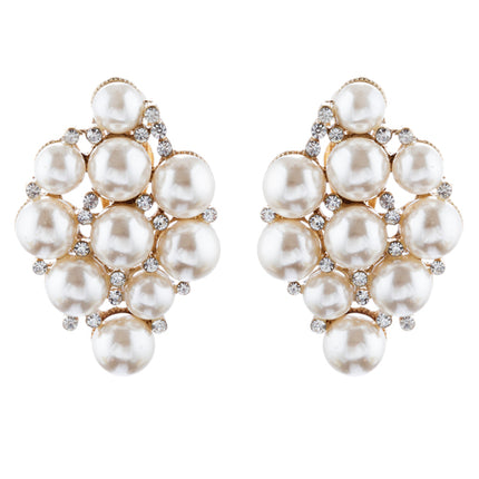 Bridal Wedding Jewelry Set Necklace Earring Crystal Rhinestone SM V Drop GD