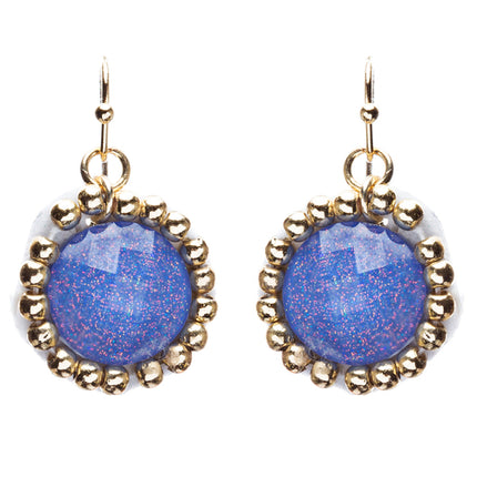 Cross Jewelry Traditional Design Beaded Necklace & Earrings Set JN245 Blue