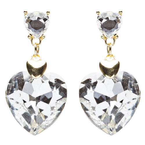 Bridal Wedding Jewelry Crystal Rhinestone Gorgeous Dangle Drop Design E790 Gold