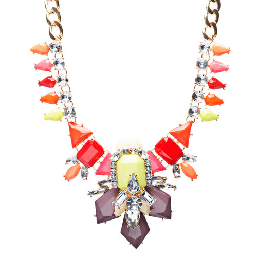 Audacious Trendy Crystal Rhinestone Statement Jewelry Necklace Set N73 Multi